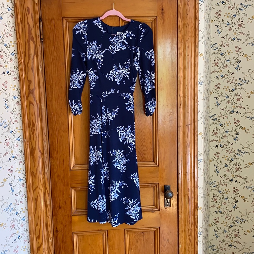 Eliza j blue floral dress